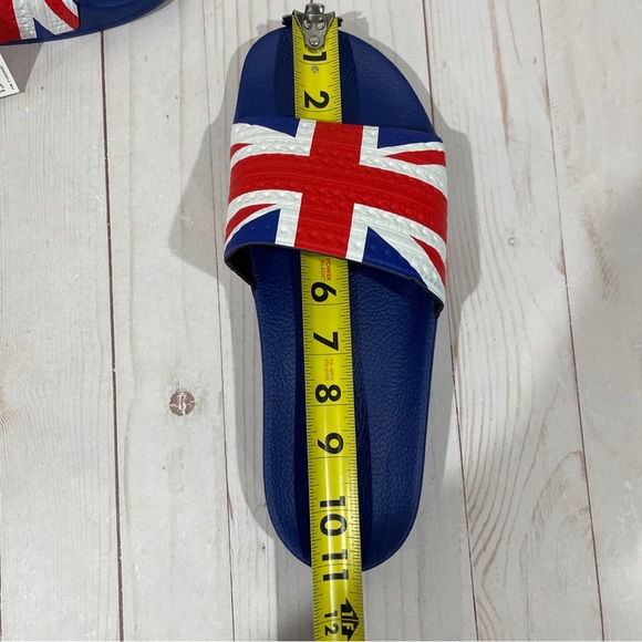NWT Adidas Adilette Great Britain Slide Sandal Mens size 10 G55377 Blue White. - Picture 12 of 15
